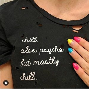 BALM “Psycho Chill” Hand Distressed Graphic Tee